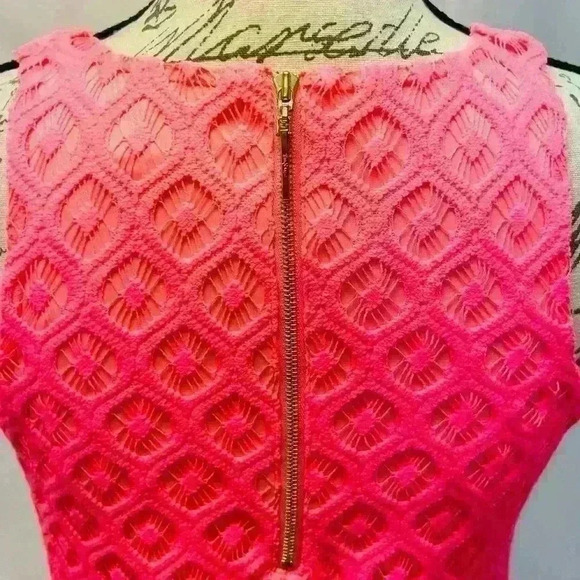 Lilly Pulitzer Dragonfruit Pink Ombre Marquette Shift Dress X Small - Picture 11 of 15